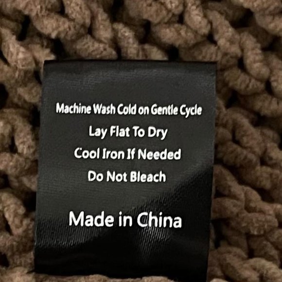 POL Small Brown Cowl Neck Peplum Chenille Sweater EUC - Picture 5 of 6